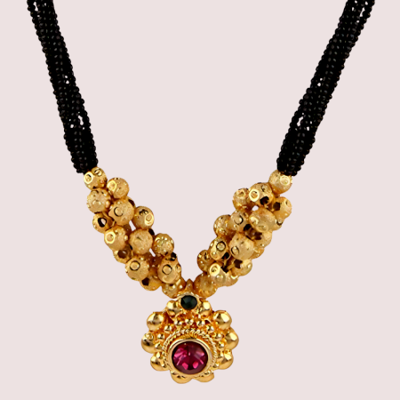 Handcrafted Brass Alloy Thushi Mangalsutra Pendant Necklace